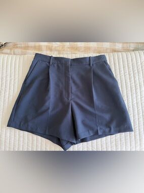 Abercrombie & Fitch Trouser Navy High-Waist Tailored Shorts